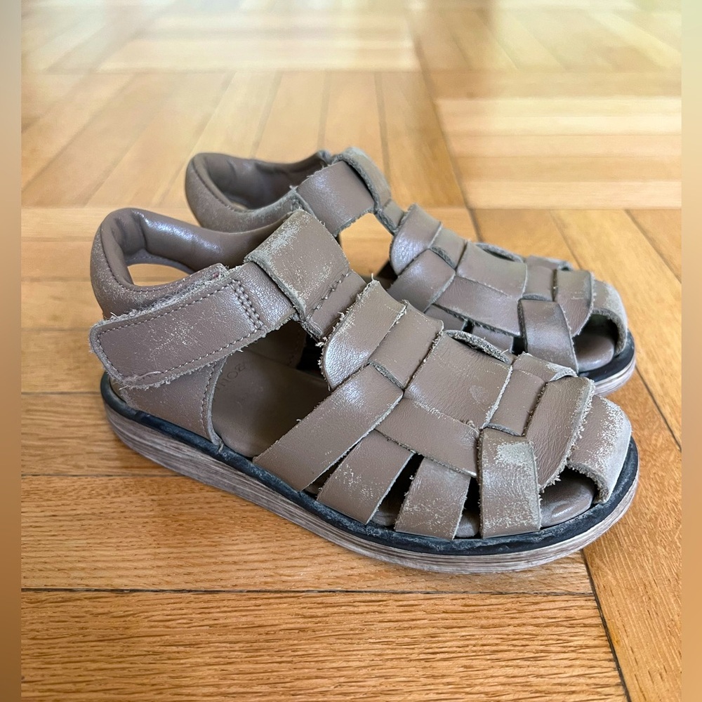Ninos Kids Grey Leather Sandals